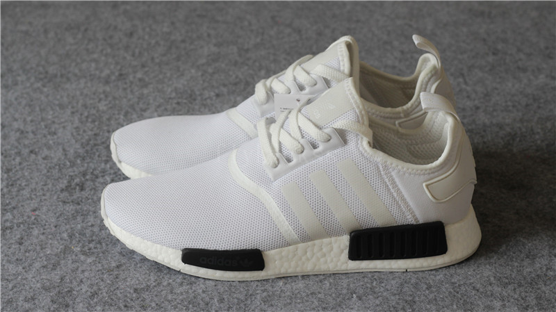 Real Boost Adidas NMD R1 Primeknit White Black